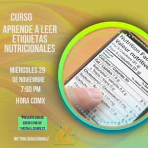 Curso Online: Aprende a leer etiquetas nutricionales